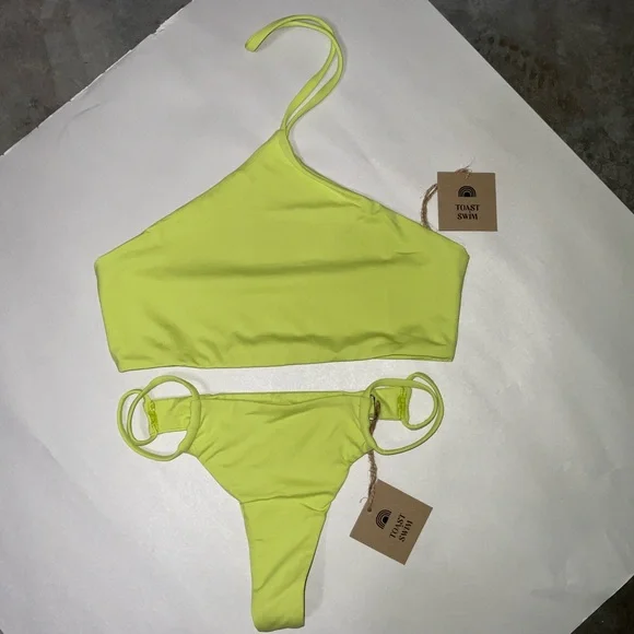 Toast Swim Neon Yellow Bikini Set - Picture 1 of 2